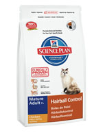 Hill's Science Plan Mature Adult 7+ Hairball Control (курица) ― Зоомагазин "Четыре лапы"